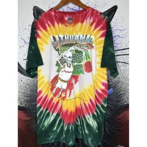 Grateful Dead Lithuania 1992 Barcelona Bronze Tie Dye T-Shirt Reprint - XL